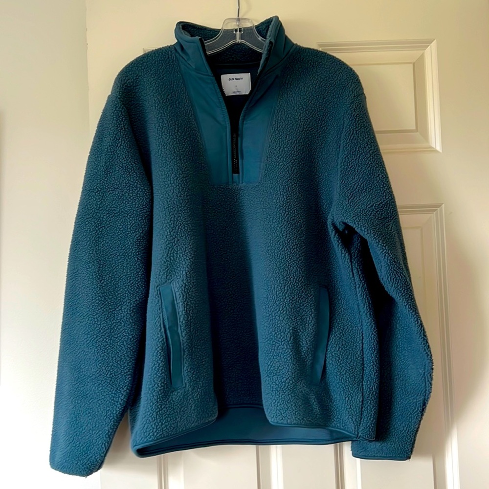 Light blue quarter zip fleece from Old Navy